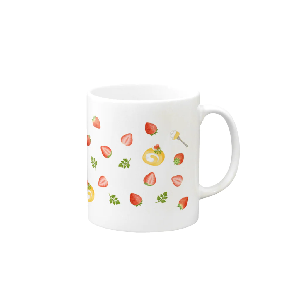 Meal collectのいちごづくし Mug :right side of the handle