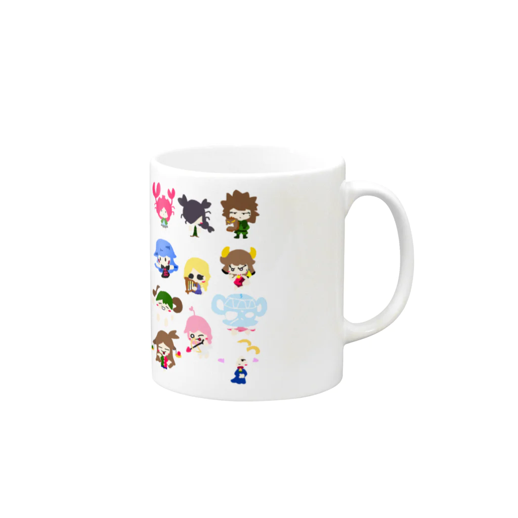 美加地商店の12星座な Mug :right side of the handle