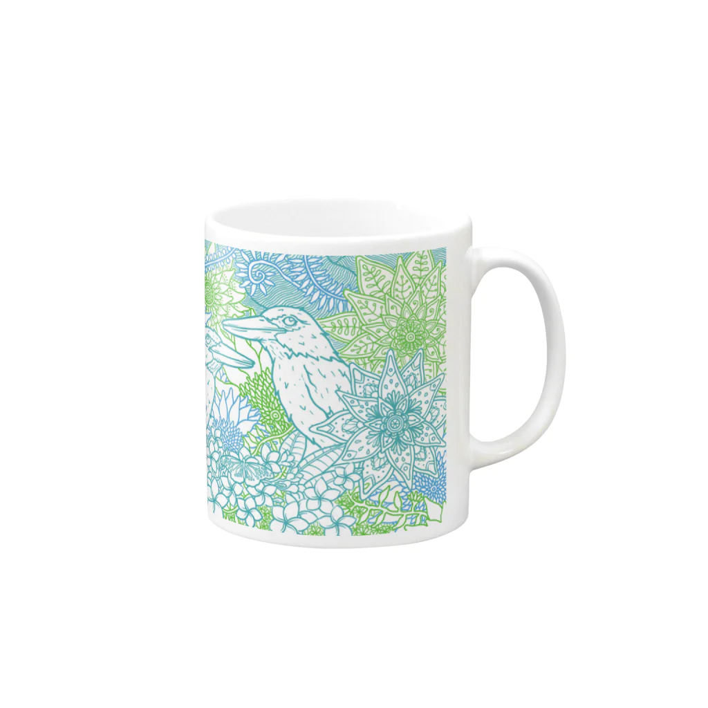 keyhanami.art.workの〜tropical island  〜 Mug :right side of the handle