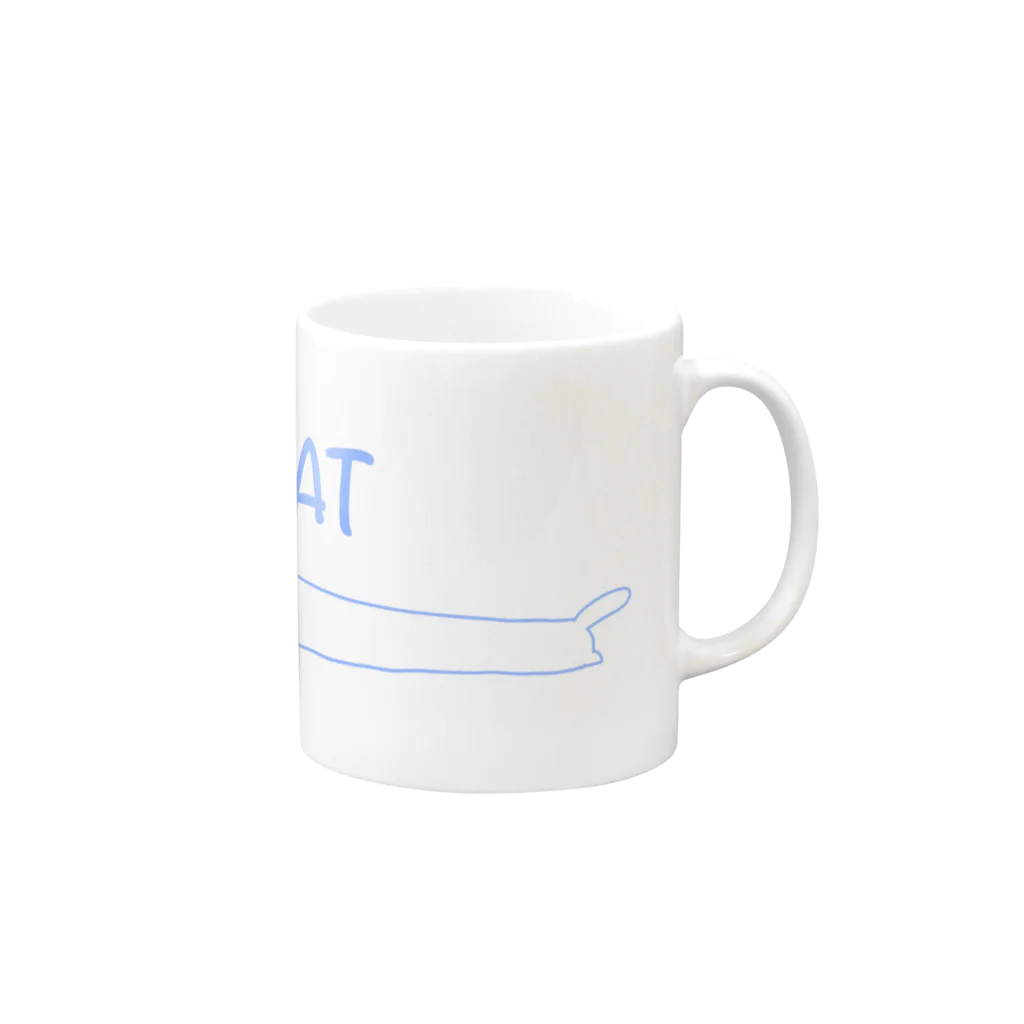 ねこたん うさぎのながーいねこ Mug :right side of the handle