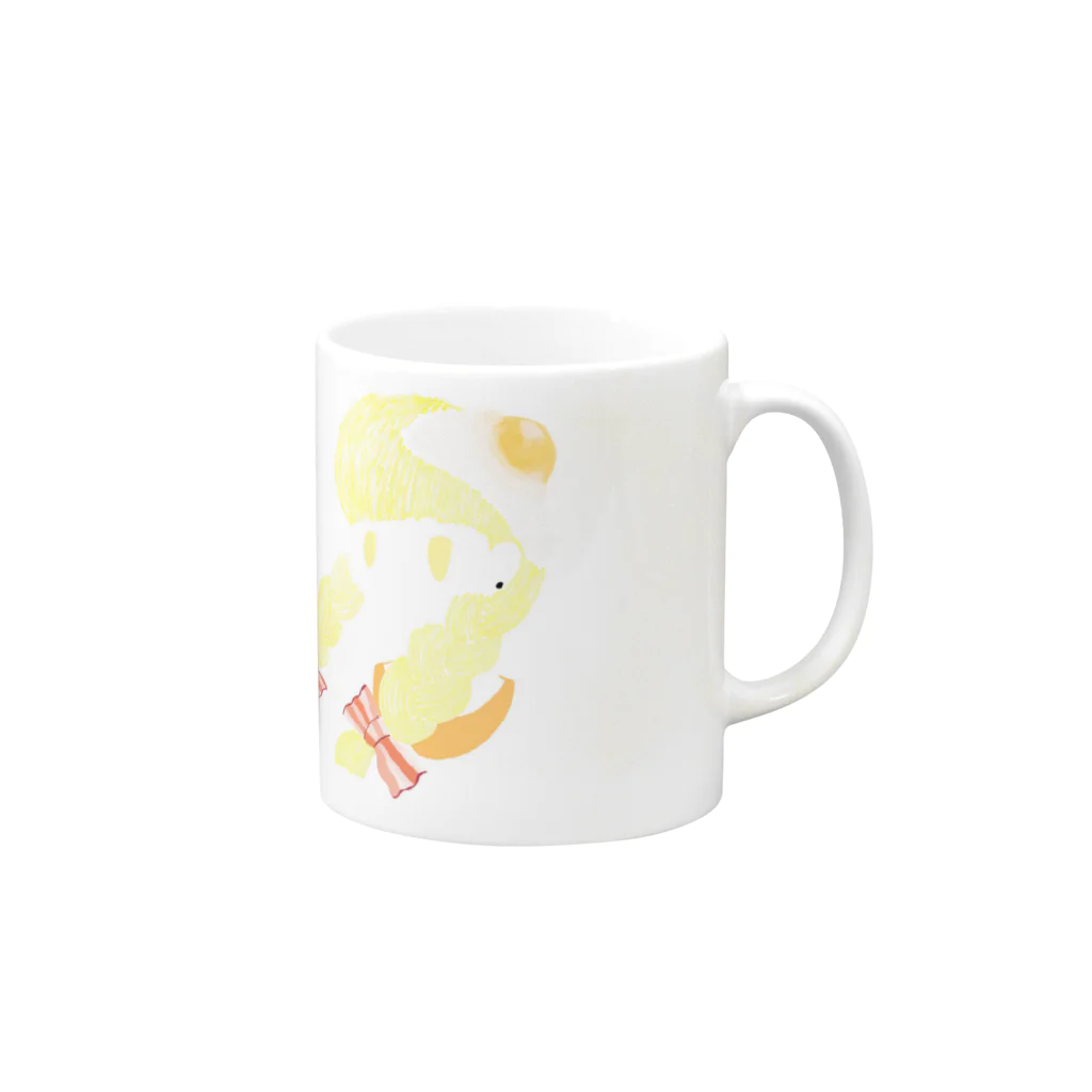 onogardenのカルボナーラ　女子 Mug :right side of the handle