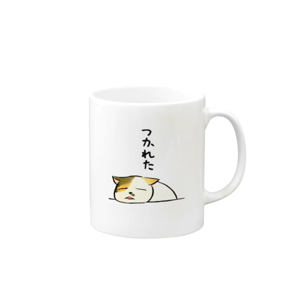 café Mo.freeのつかれた Mug :right side of the handle