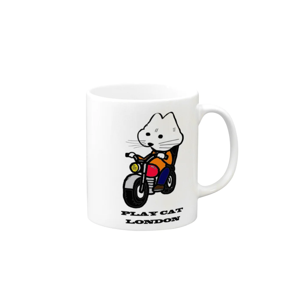 playcatのbiker playcat 머그컵の取っ手の右面