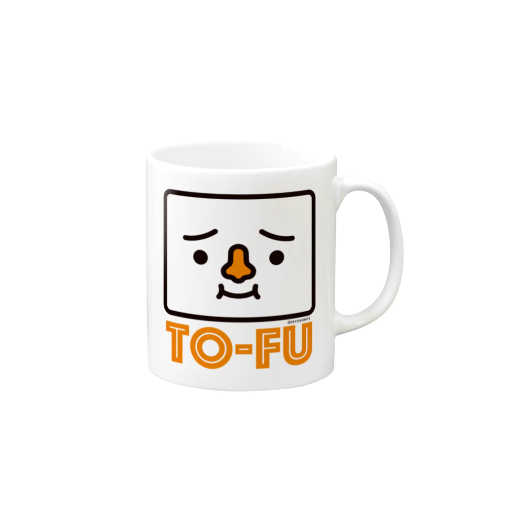 DEVILROBOTSのTO-FU OYAKO Mug :right side of the handle