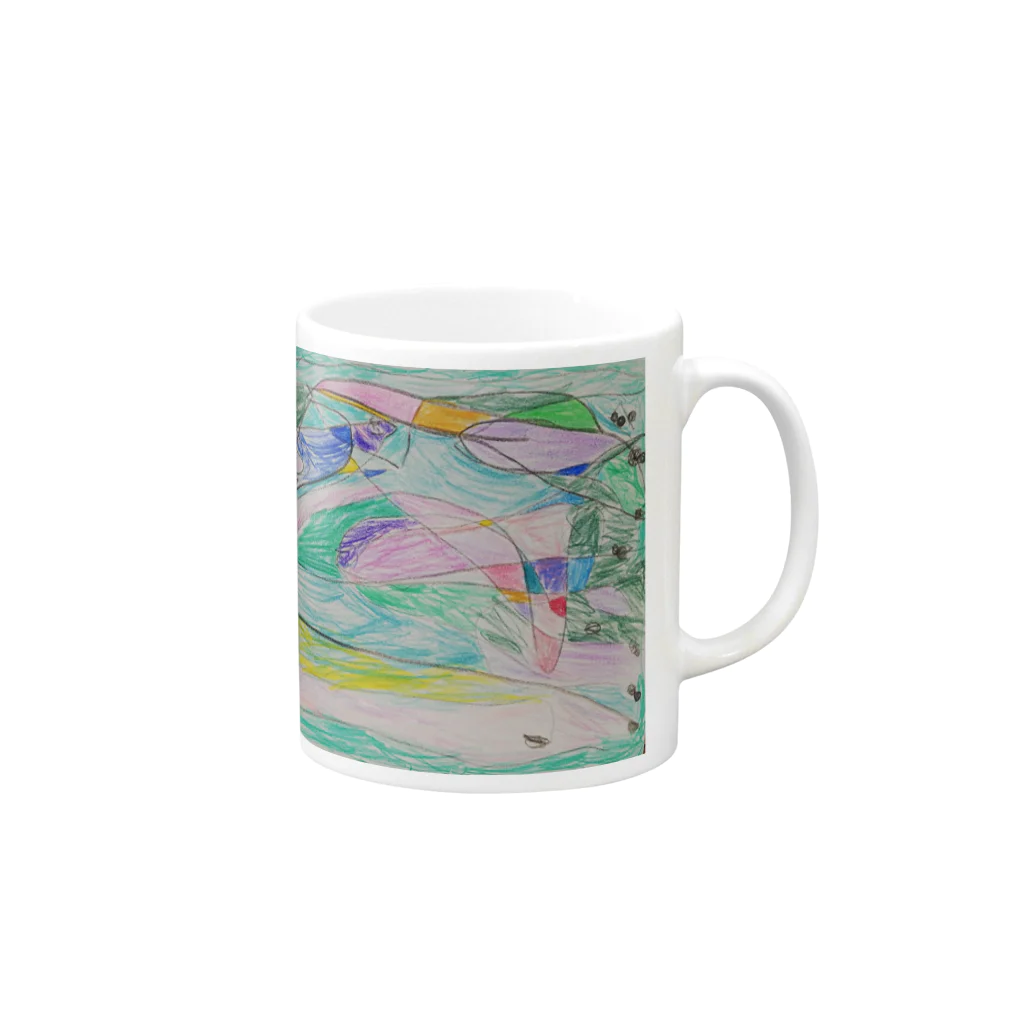 おじーのちゅるみチアフル１ Mug :right side of the handle