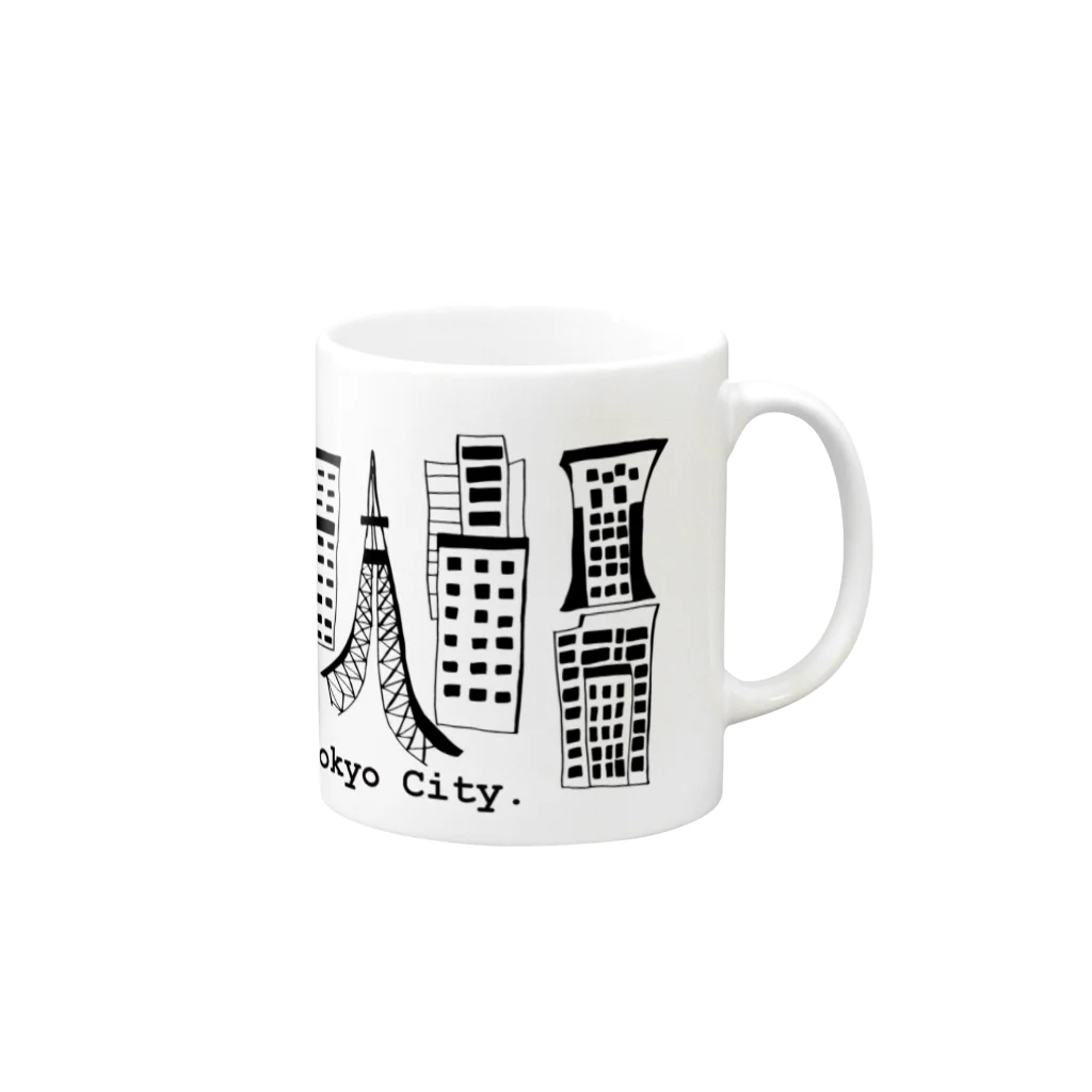 Yuka。のTokyo city Mug :right side of the handle