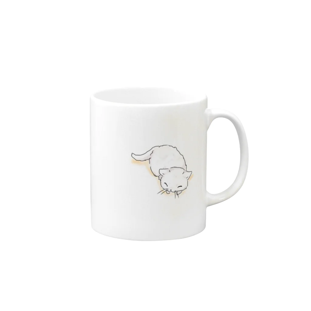 ぐみちゃんのお店のおひるねこ Mug :right side of the handle