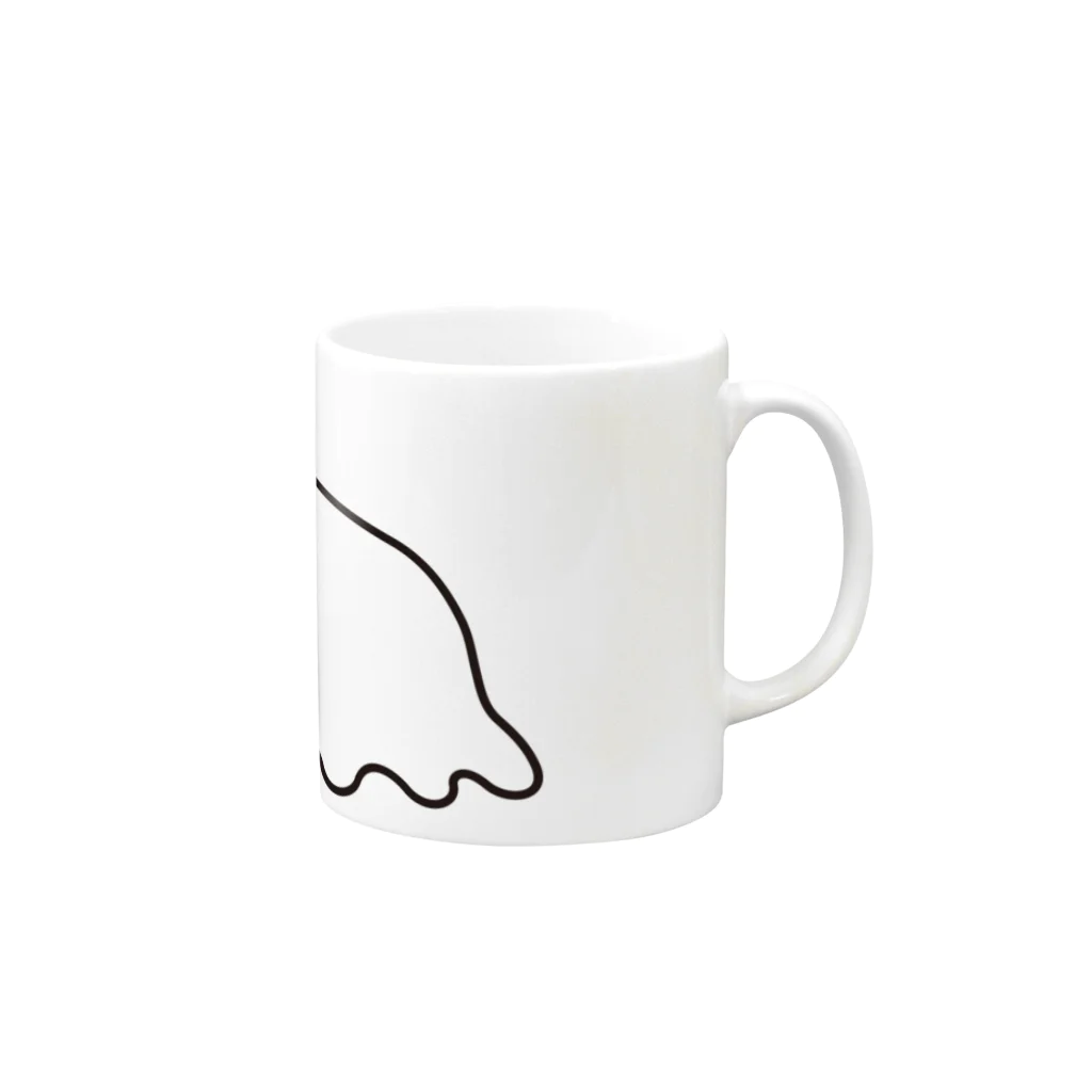 Takechan shopの【オバケキョウリュウ】トリケラトプス Mug :right side of the handle