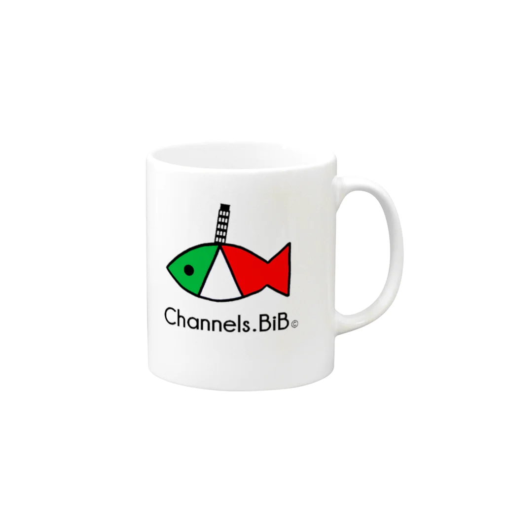 Channels.BiBのさかなロゴ　いたりあくん Mug :right side of the handle