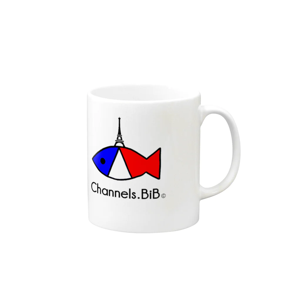 Channels.BiBのさかなロゴ　ふらんすくん Mug :right side of the handle