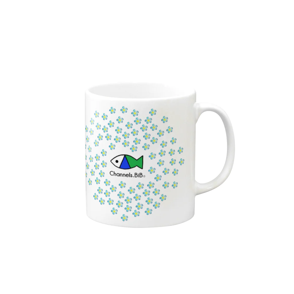 Channels.BiBのさかなロゴ　Forget-me-not Mug :right side of the handle