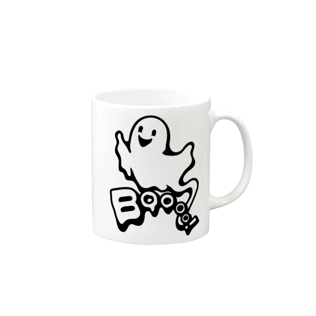 Cɐkeccooのおばけちゃんばぁ!(Boo!ゴースト) Mug :right side of the handle