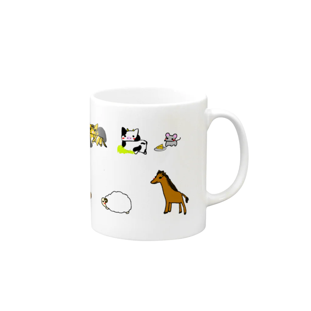 wakawakaのゆるえと12 Mug :right side of the handle