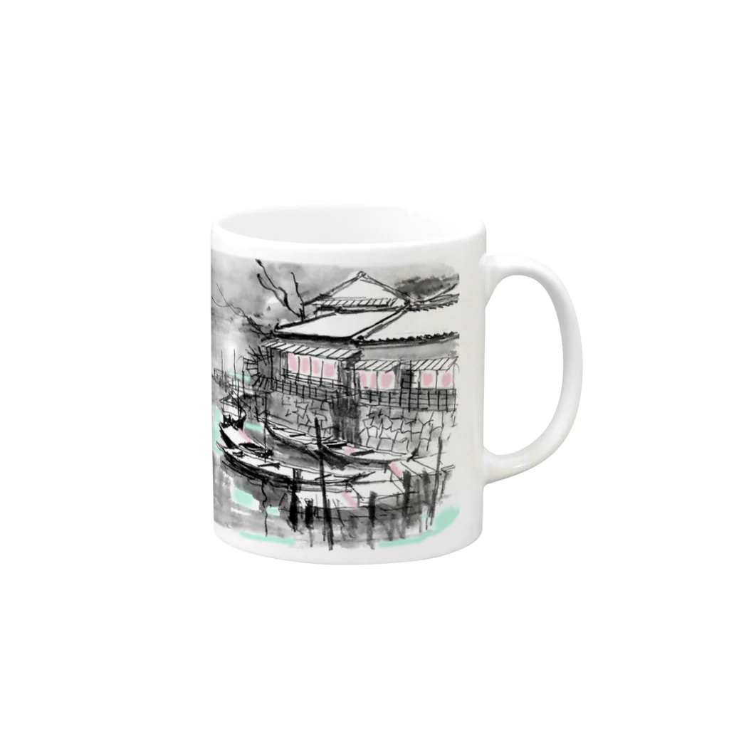 yt19380709の＃いくぞ岩田屋　　佃　島 Mug :right side of the handle