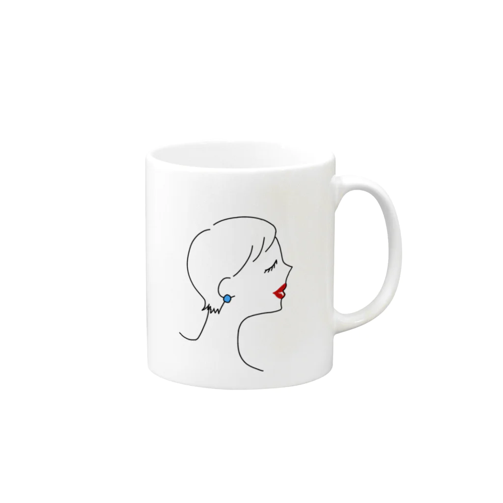 めめ。のステキな女性💄 Mug :right side of the handle