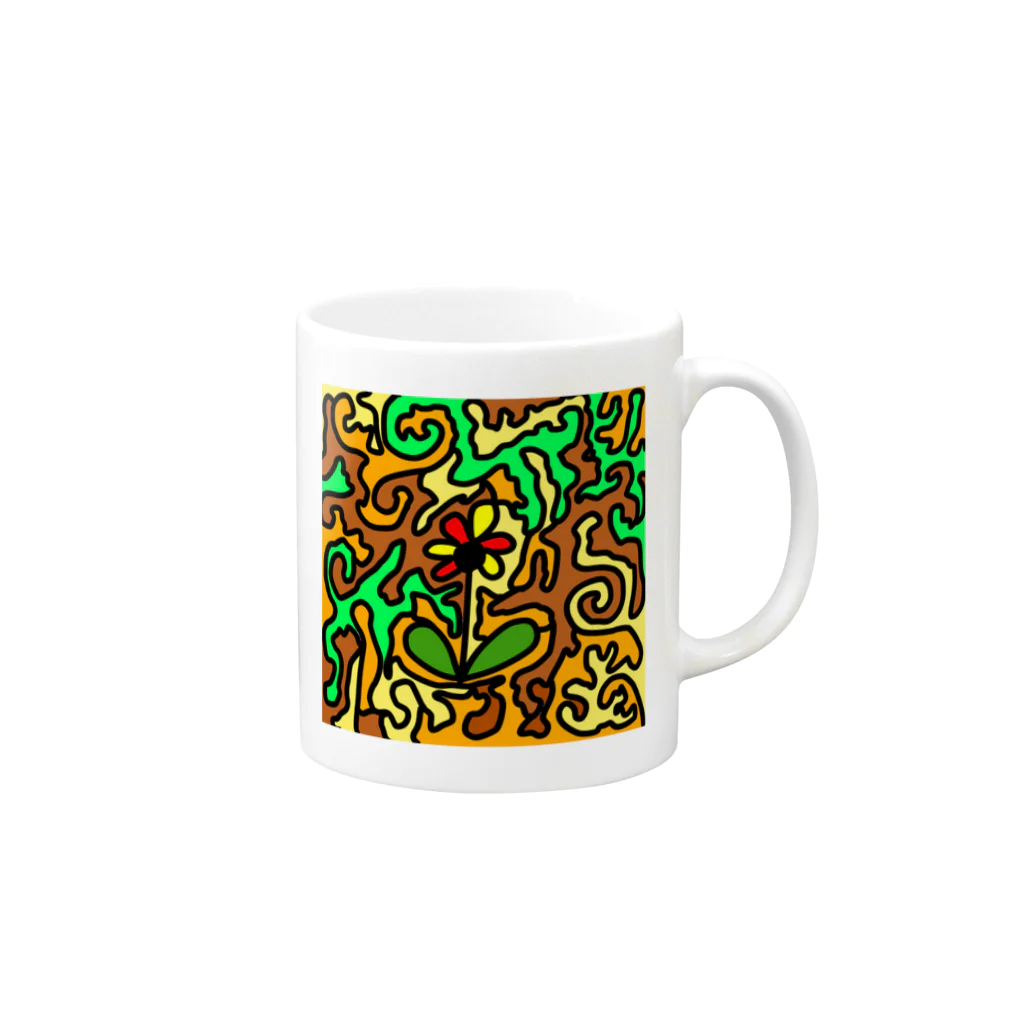 michi_ka_aの花 Mug :right side of the handle