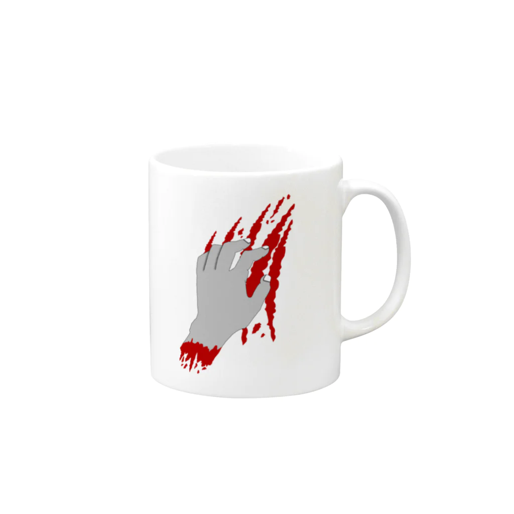 meMEmeの破壊〜血塗れver.〜 Mug :right side of the handle