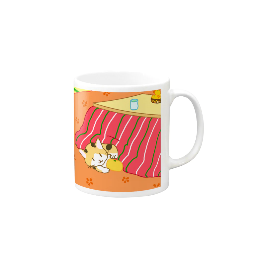 ゆずちゃのニッポンの冬 Mug :right side of the handle