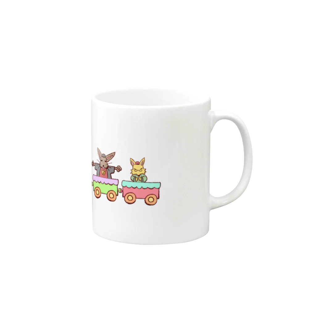 キメねこのキメねこ電車 Mug :right side of the handle