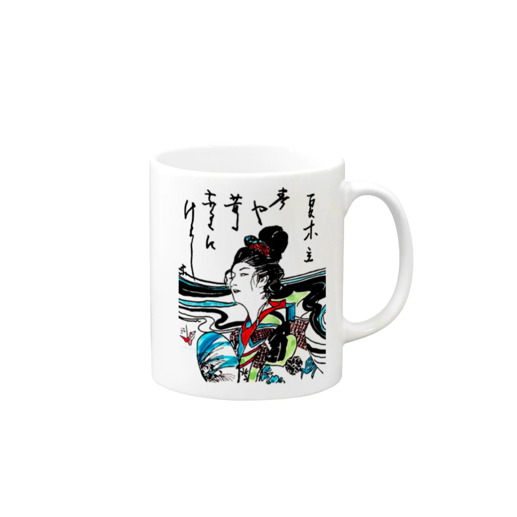 yt19380709の#いくぞ岩田屋　　高尾太夫 Mug :right side of the handle