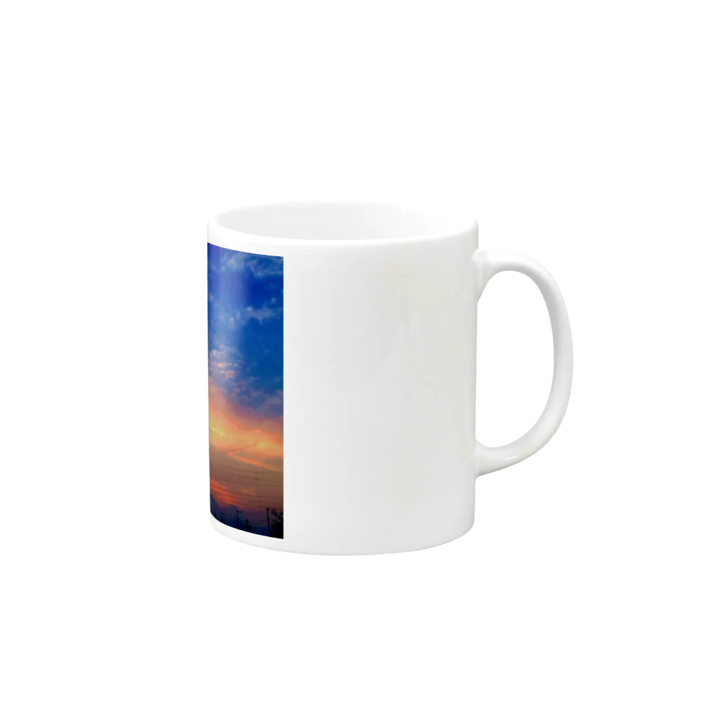 Sato-CのSunset and clouds Mug :right side of the handle