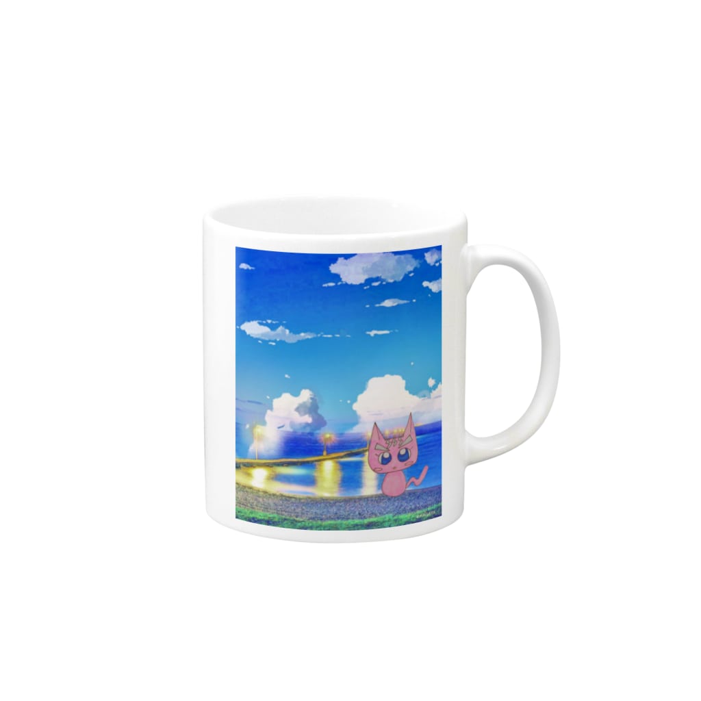 みのたの猫王子 Mug :right side of the handle