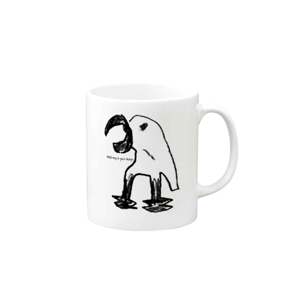 Handmaid SHiRO shop のSHiRO mug マグカップの取っ手の右面