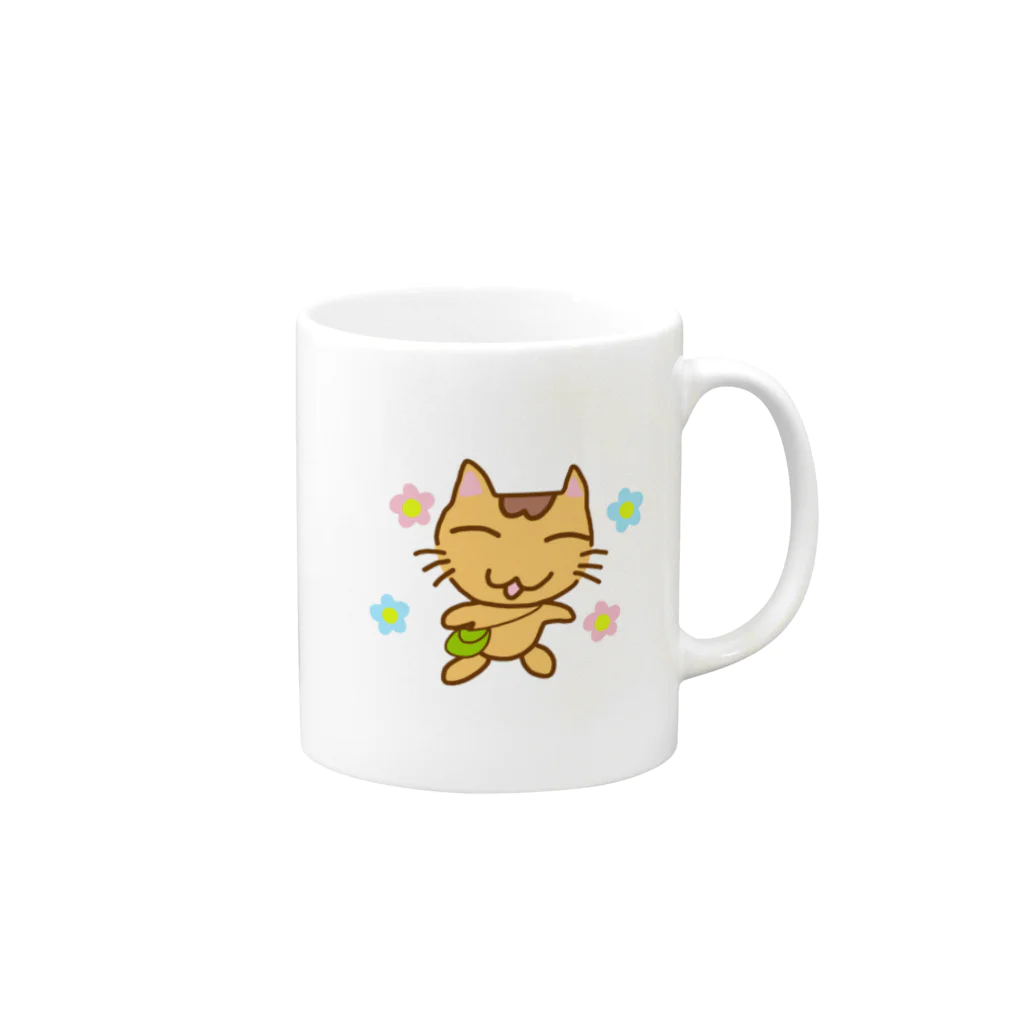 SHOP ミソキチのにゅんまる Mug :right side of the handle