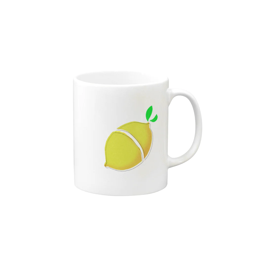 NATADEKOKOのレモン Mug :right side of the handle