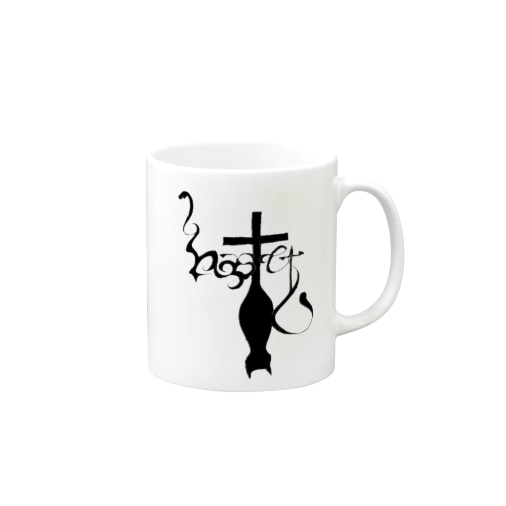 きのこ屋さん。のbastet😺 Mug :right side of the handle