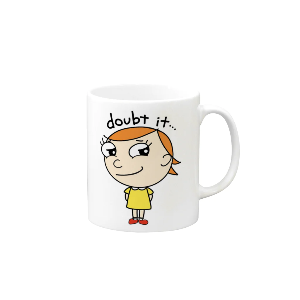 charlolのdoubt  it... Mug :right side of the handle