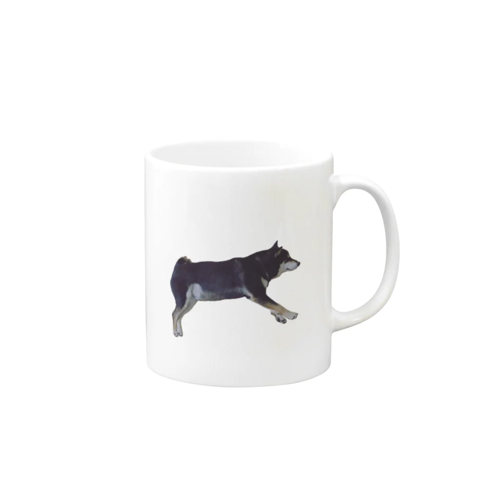 ゆきちのすやすや柴犬ゆきち Mug :right side of the handle