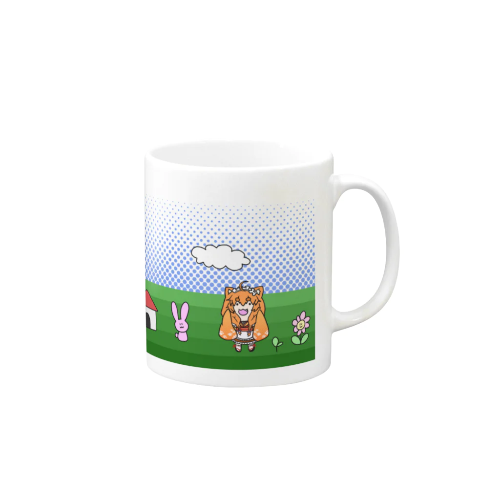 忠犬はちこの犬小屋ショップのはちこのお庭 Mug :right side of the handle