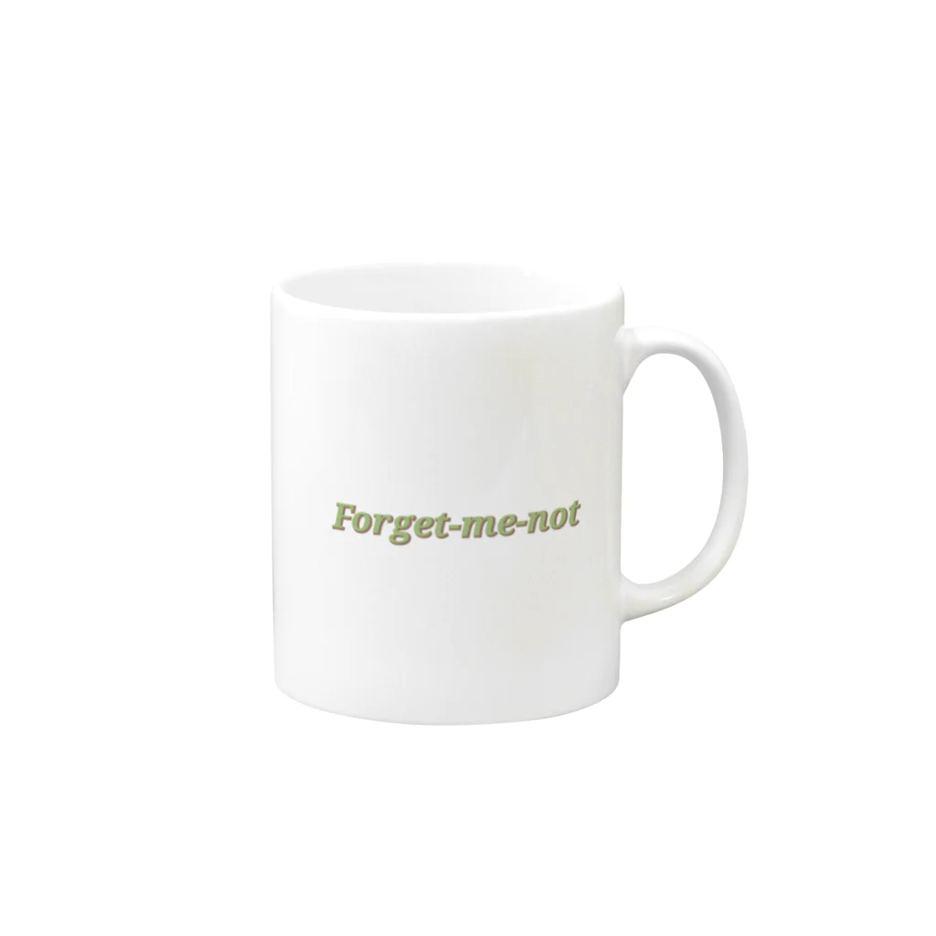 kikishopのForget-me-not(green) Mug :right side of the handle