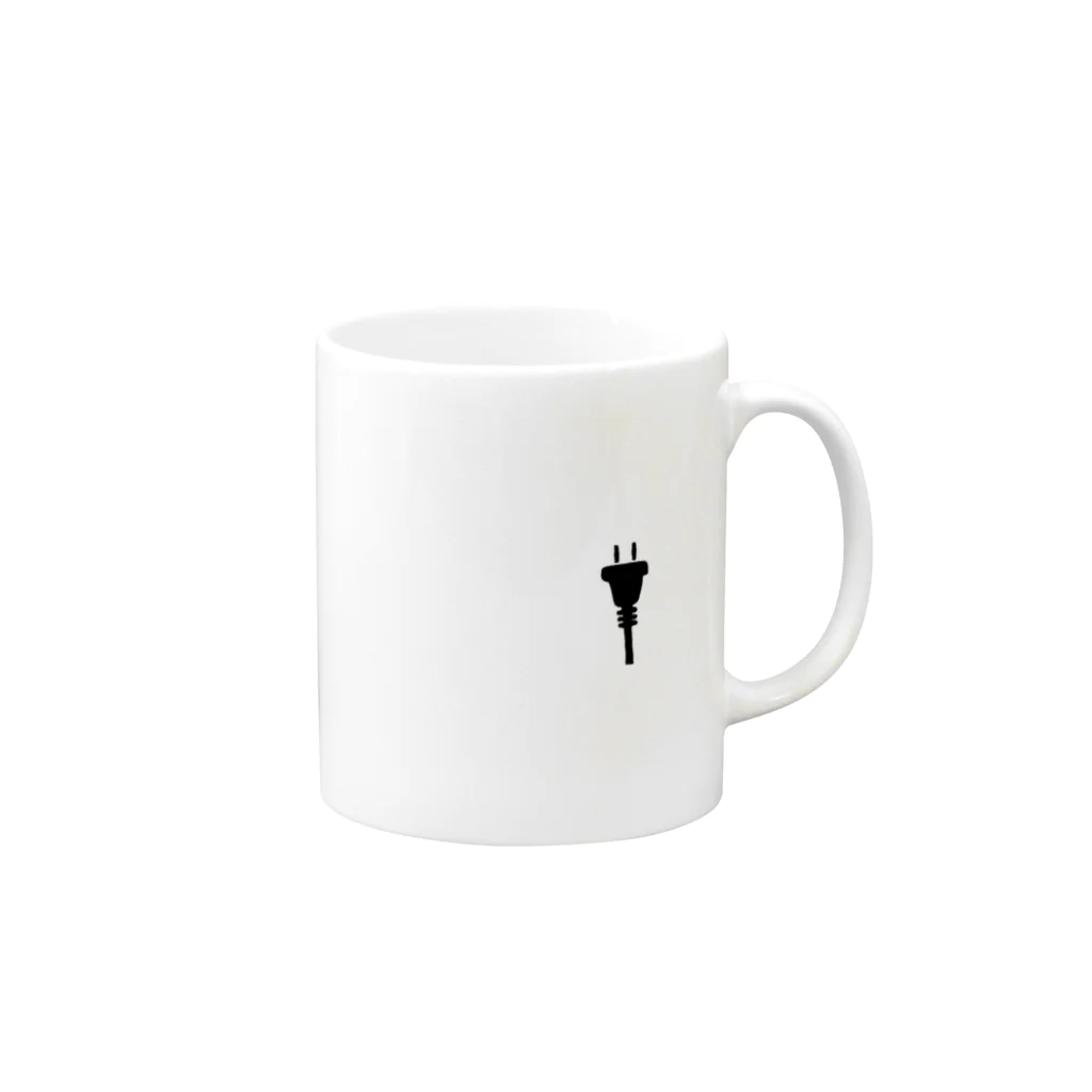 JunKのプラグ(Black) Mug :right side of the handle