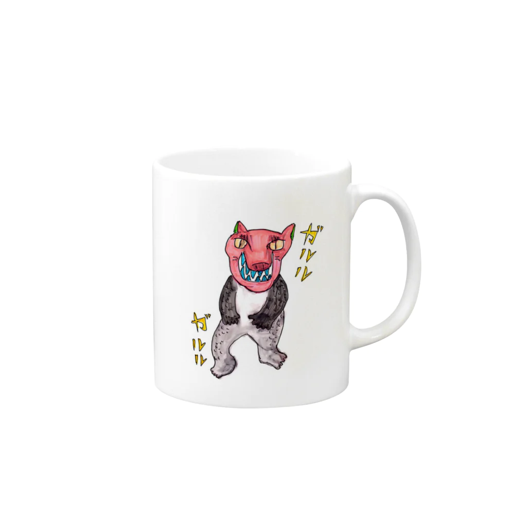 DOUBLE HUNDREDの奇獣ガルル Mug :right side of the handle