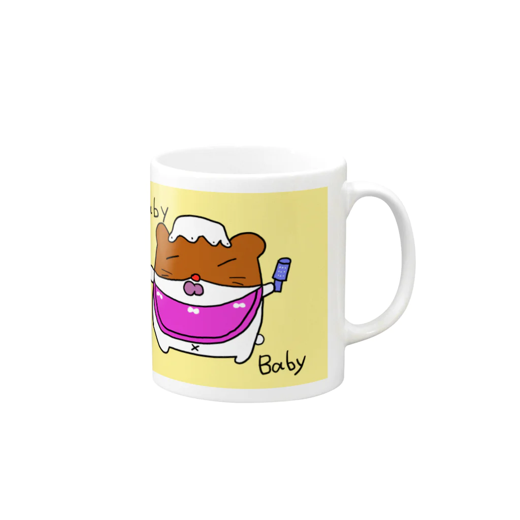 LINEクリエータースタンプ応援@723のはむはむＢＡＢＹ Mug :right side of the handle