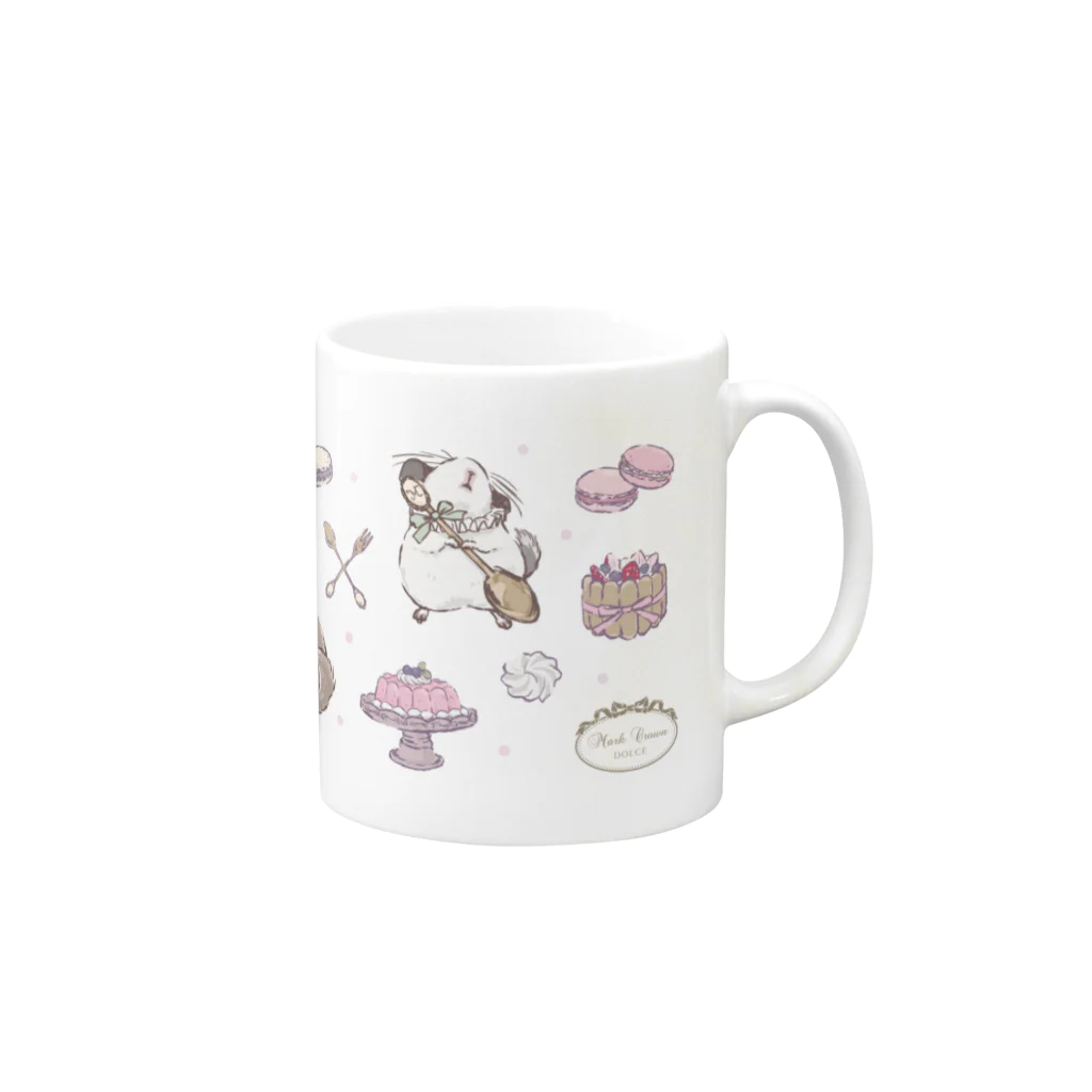 チンチラ雑貨MarkCrownのチンチラ DOLCE Mug :right side of the handle