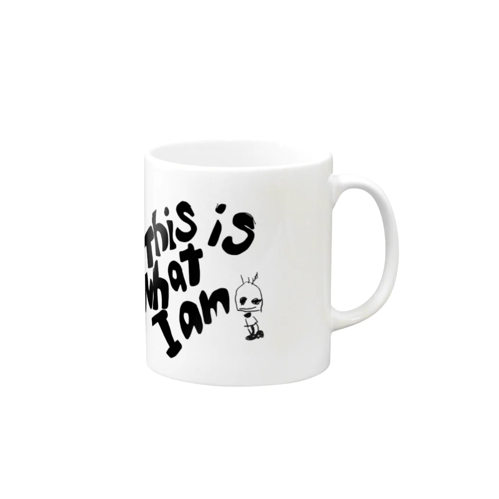 ≡じゅら📫👶@紙で薔薇を作るアクセサリー作家のThis is what I am. Mug :right side of the handle