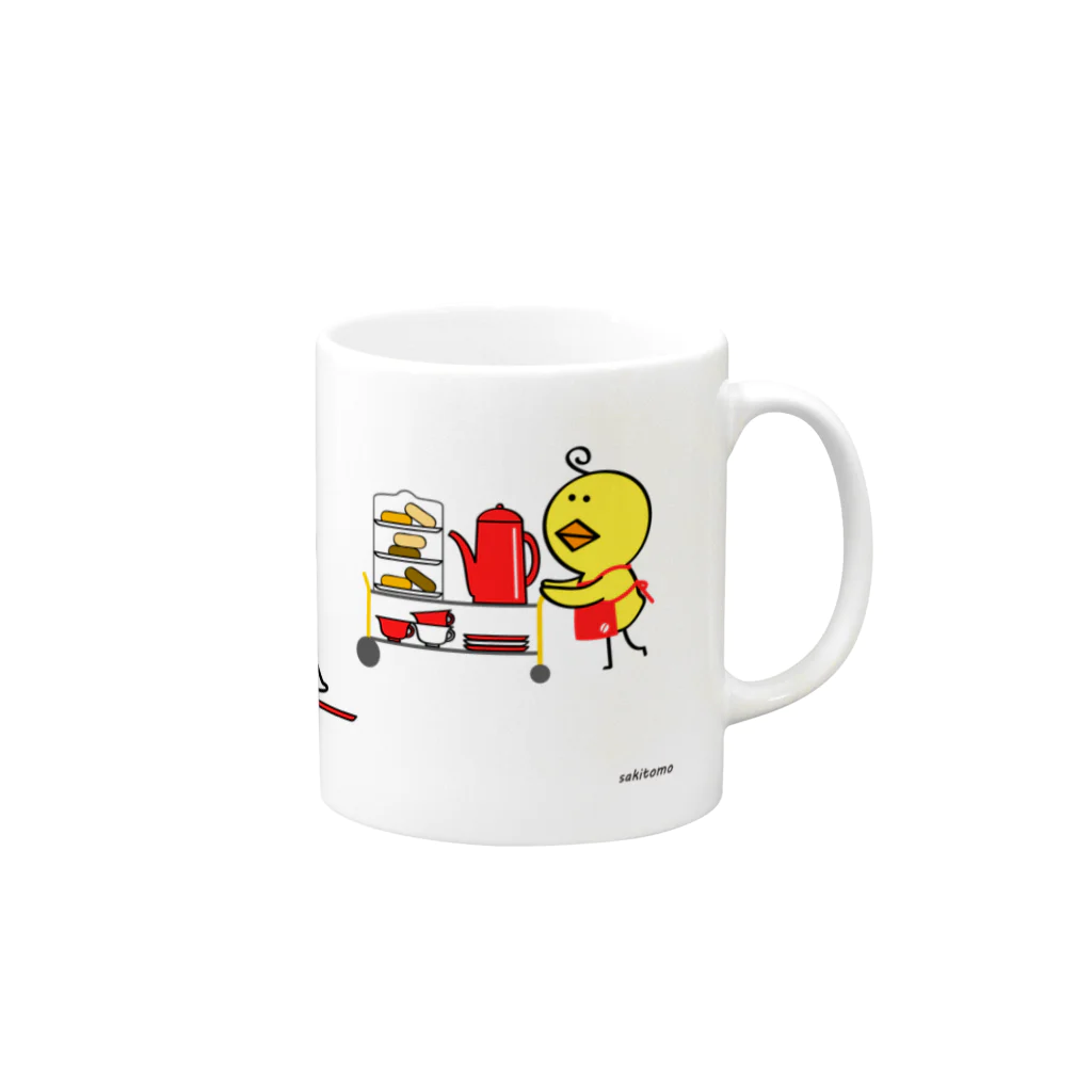 さきとものお店のみんなでティータイム Mug :right side of the handle