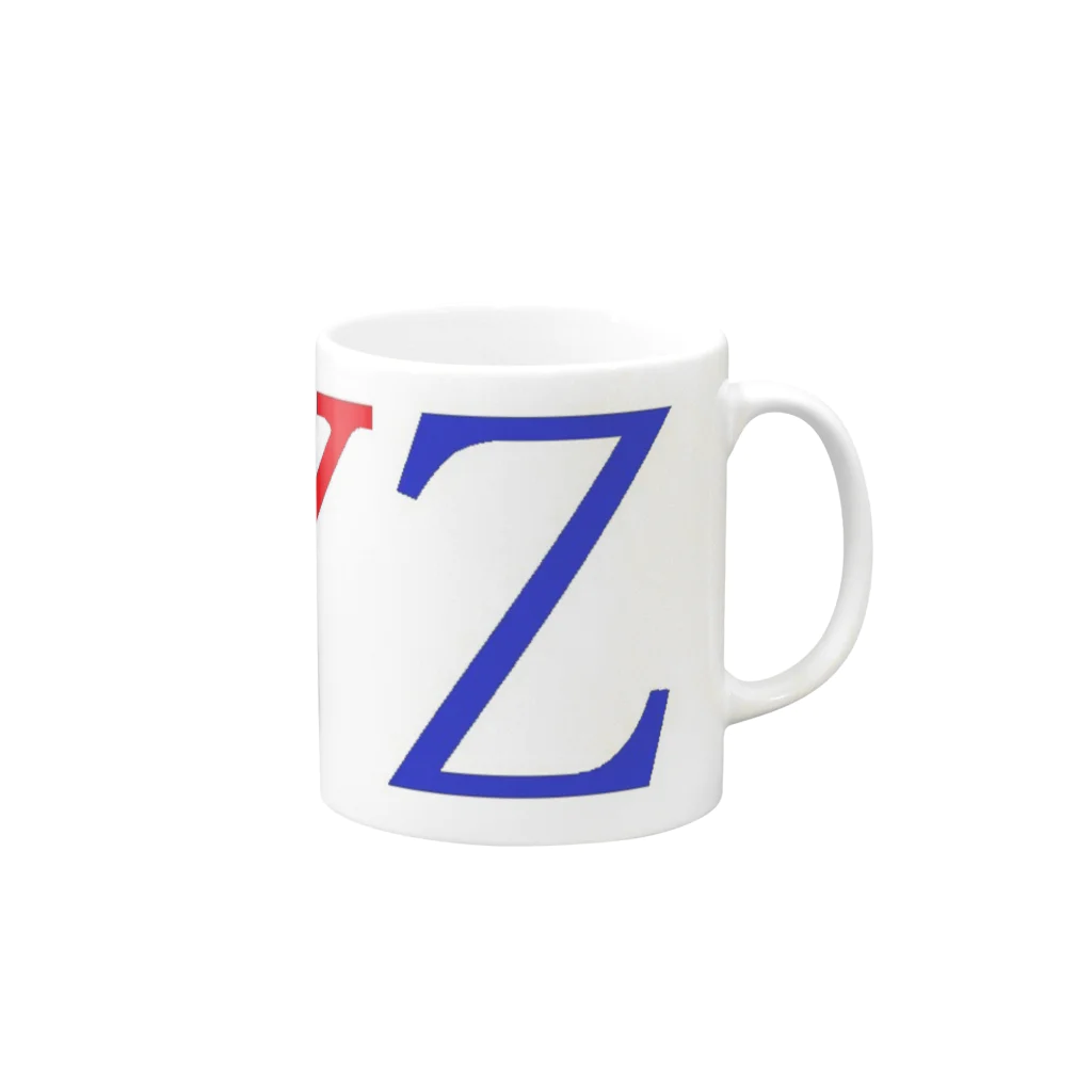 アメリカンベース のXYZ  グッズ　アルファベット Mug :right side of the handle