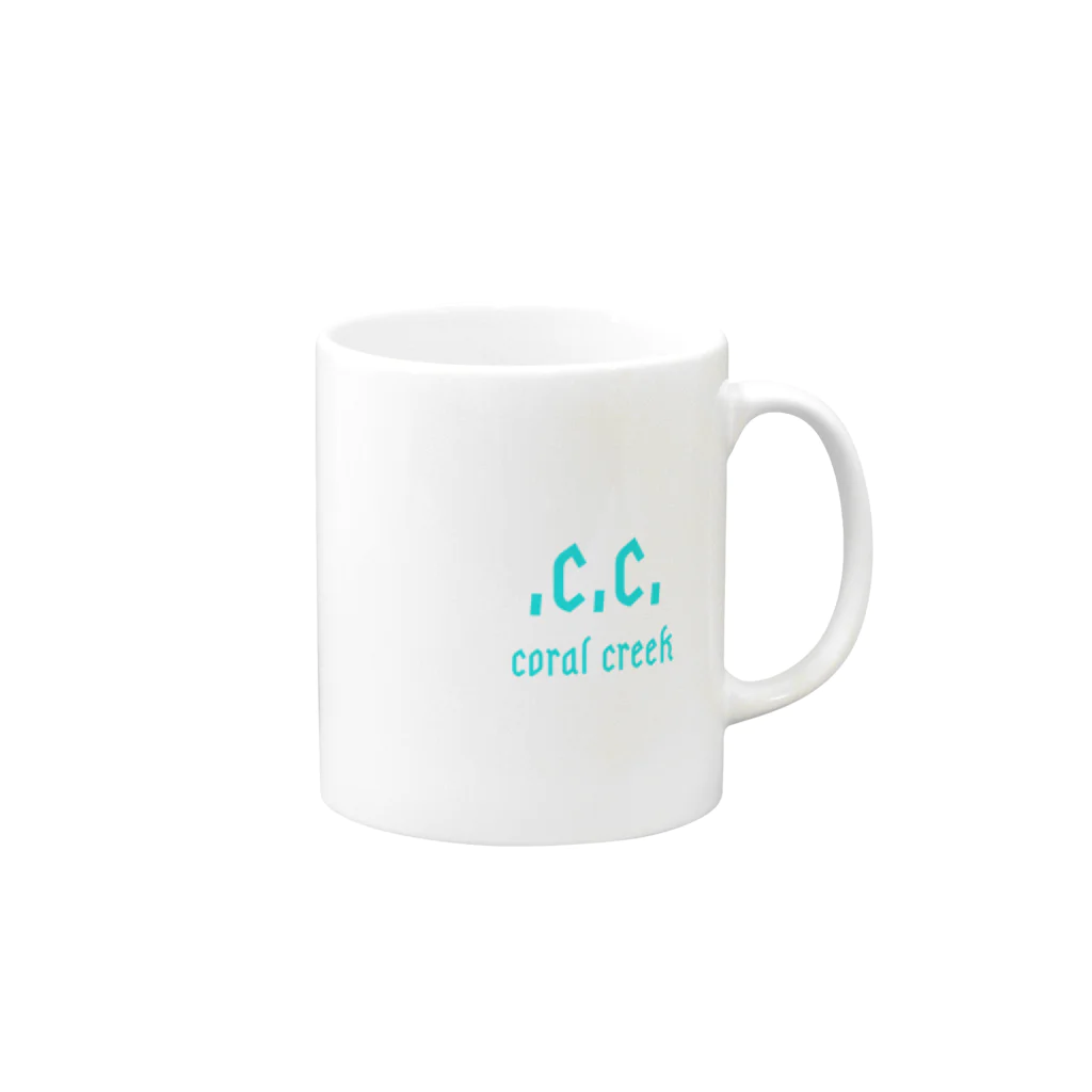 coral creek_hairのコーラルクリークオリジナルウェア Mug :right side of the handle