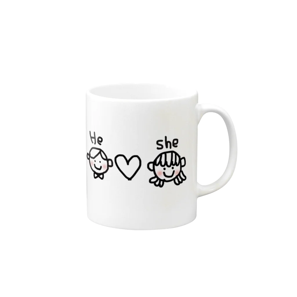 eriidのかっぷる Mug :right side of the handle