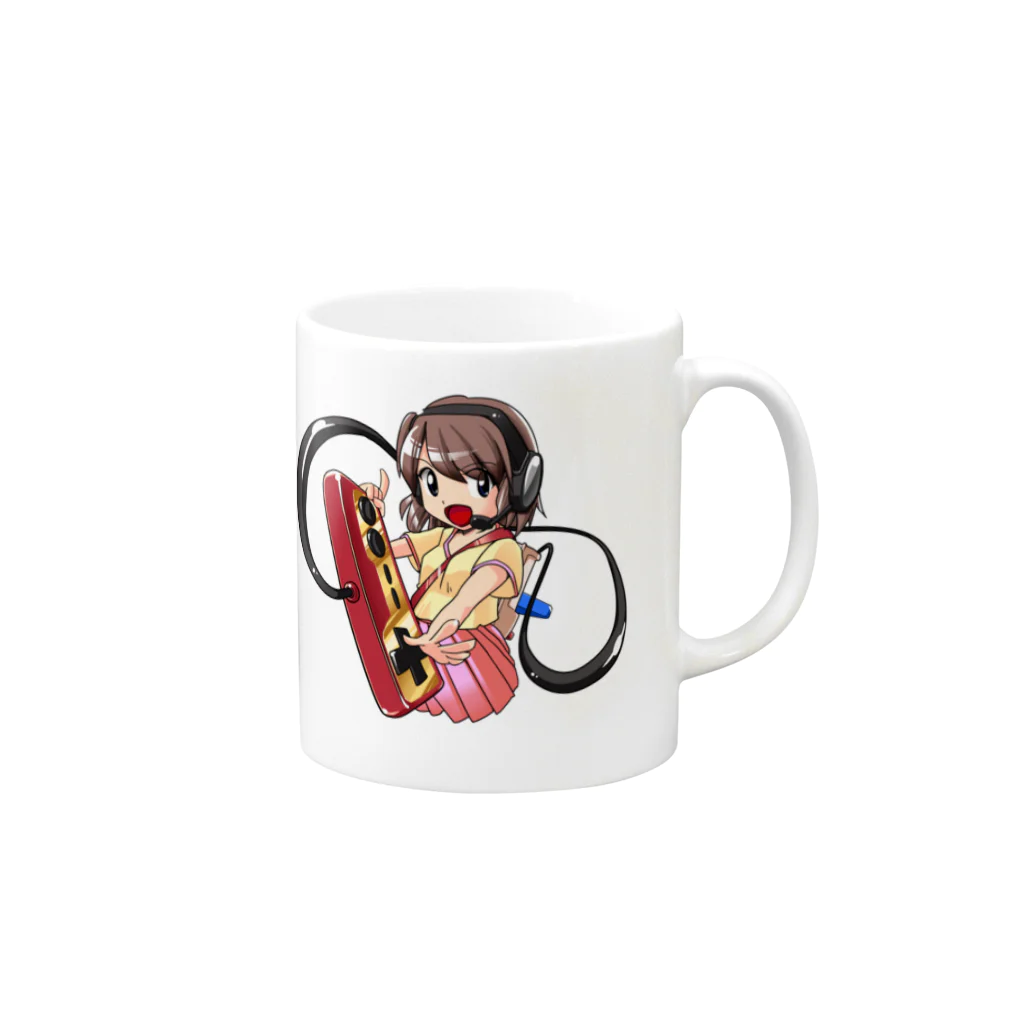 ヒロエレガンス公式ショップのレトロゲーム実況 Mug :right side of the handle