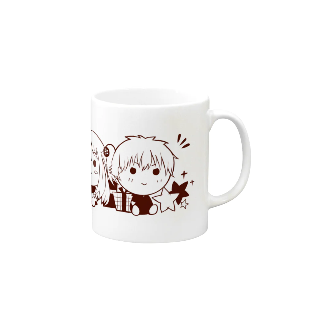 halu factoryのhalufactoryチビキャラマグカップ Mug :right side of the handle