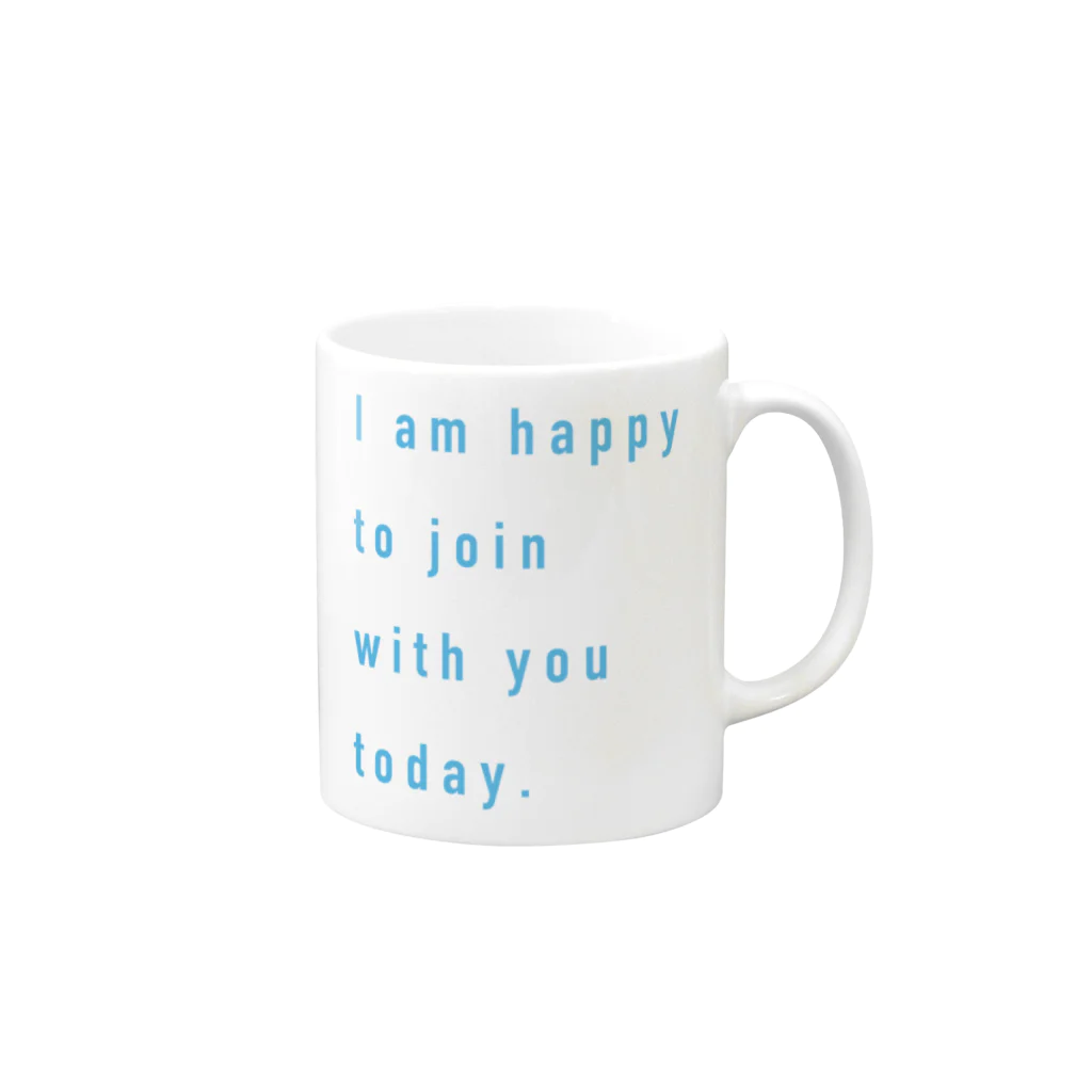 ALBAtherapyのIamHappyToJoinWithYou_SKYBLUE Mug :right side of the handle