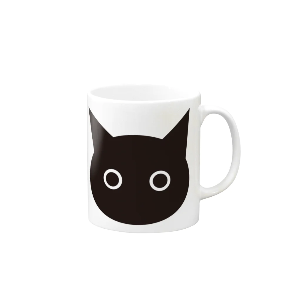 chopper'sの黒猫 Mug :right side of the handle