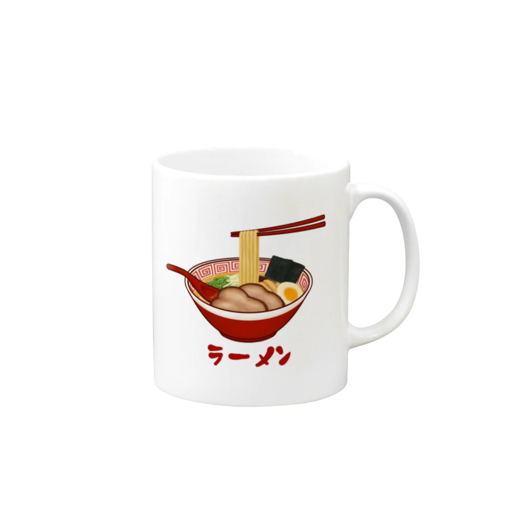 すとろべりーガムFactoryのラーメン マグカップの取っ手の右面