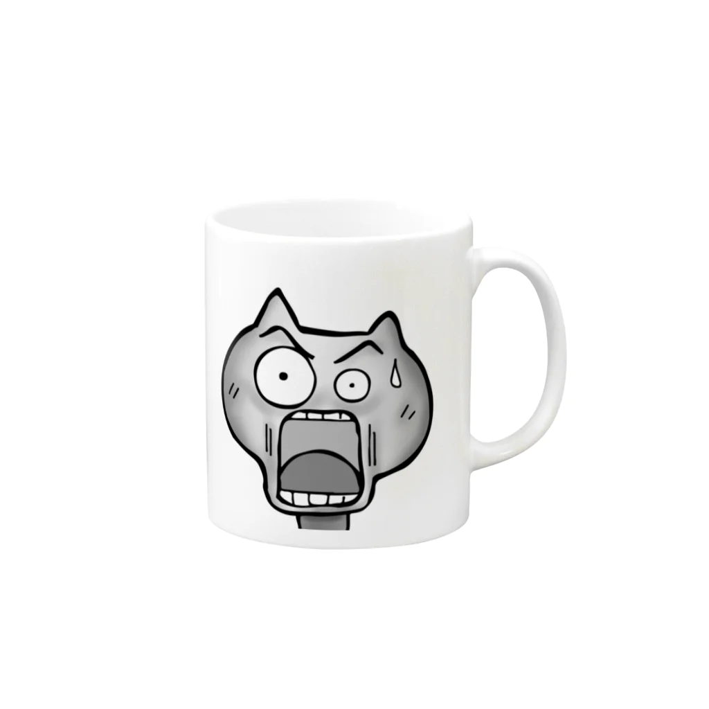 takopon_LINEの表情リアルねこ Mug :right side of the handle