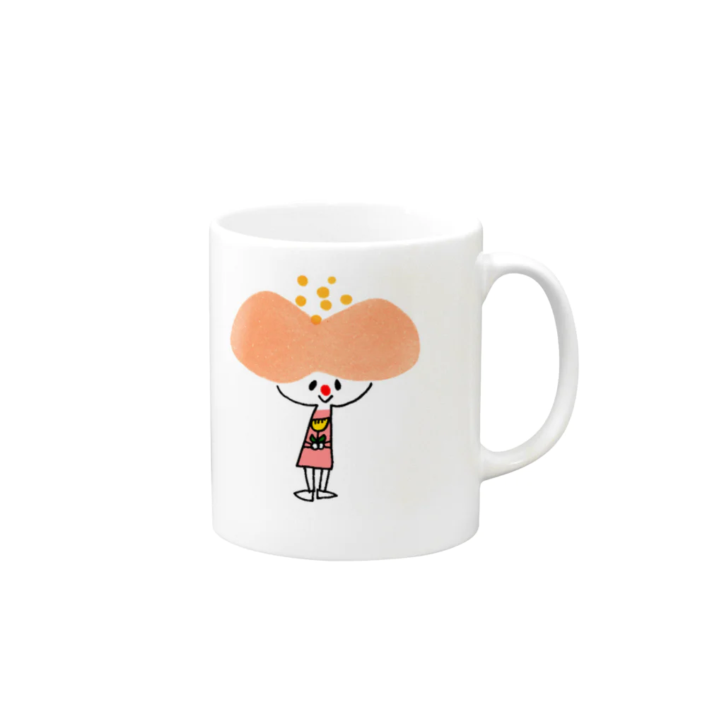 mahicotoriのhanaco お花 Mug :right side of the handle